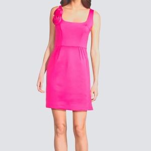Lilly Pulitzer Jade Scuba  Square Neck Sleeveless Dress In Passion Fruit Pink.